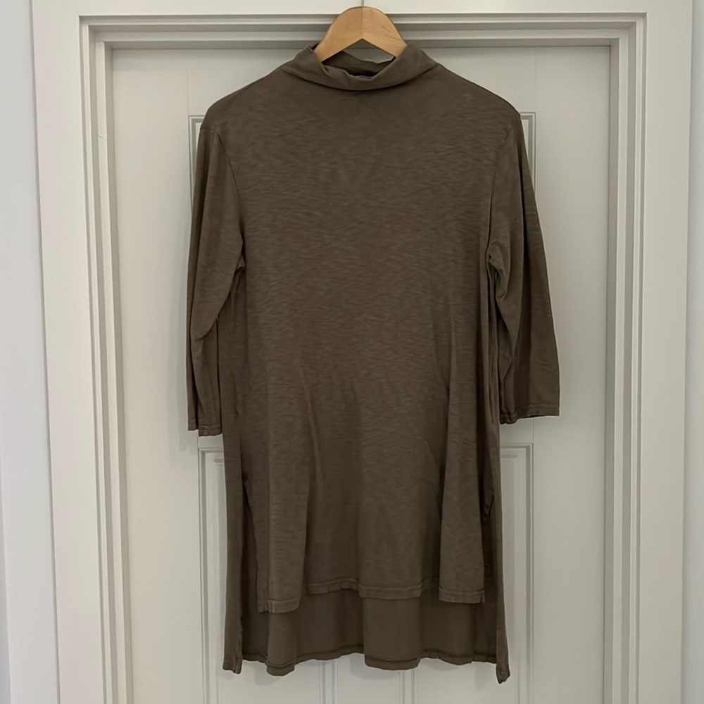 Michael Stars Mock Neck 3/4 Sleeve Top Size OS